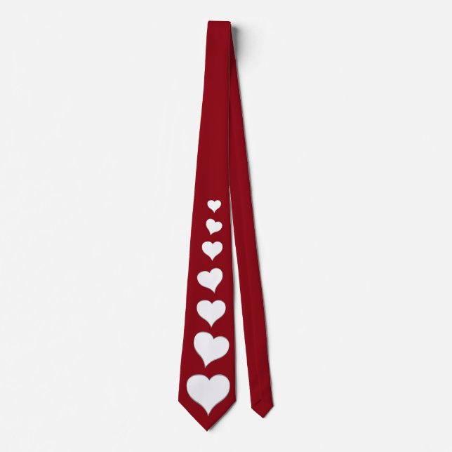 Valentines Tie Red Valentines Hearts Neckties (Framsida)