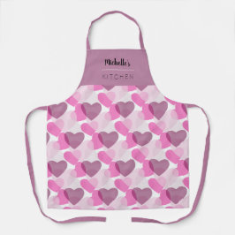 Valentines Transparent Hearts Plum  Mönster