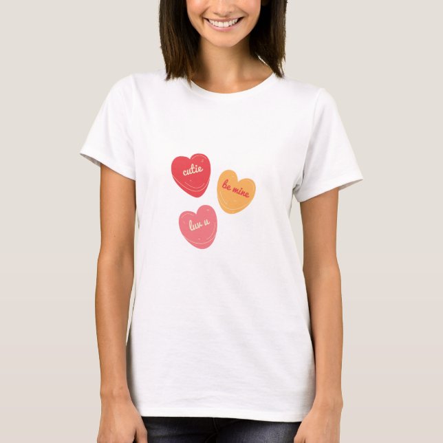 Valentines Tshirt för Mamma T Shirt (Framsida)