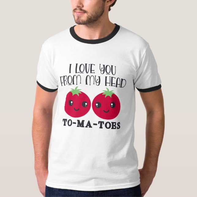Valentine's Typography Quotes T-shirt (Framsida)