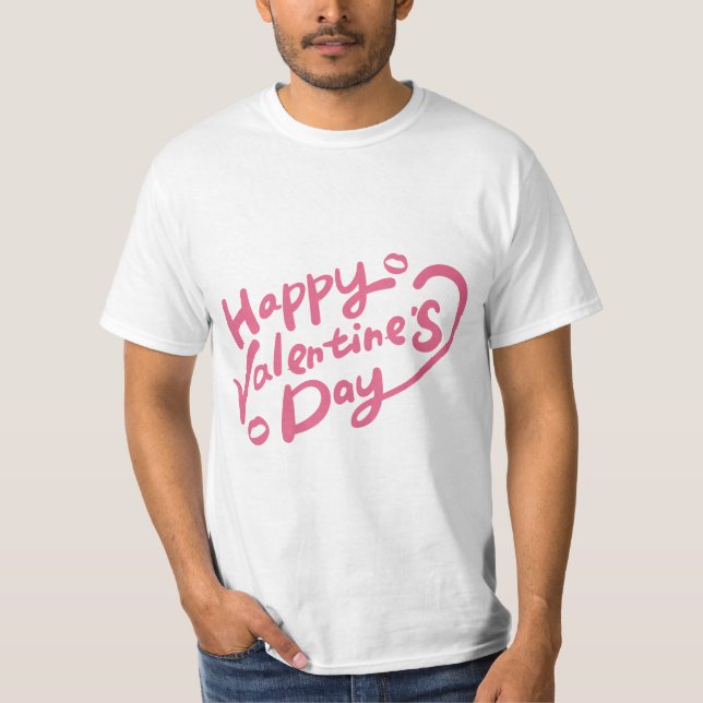 Valentine's Typography Sayings T Shirt (Framsida)