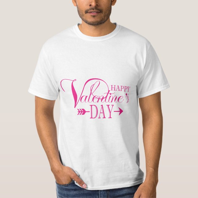 Valentine's Typography Sayings T Shirt (Framsida)