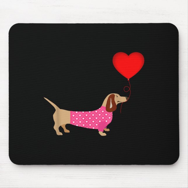 Valentines Weiner Daschund Doxie In Dog Dress  Musmatta (Framsidan)
