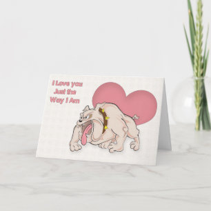 Valentines ynka Bulldog Card Helgkort