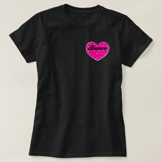 ValentinesBunco hjärta med tärning pricker Tee Shirt (Design framsida)