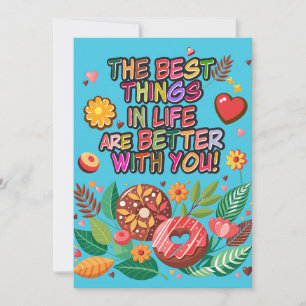 Valentinesdagen klassrum Boho Munkar och Blommor Julkort