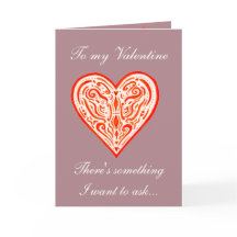 Valentinesen att gifta sig mig förslagkortet