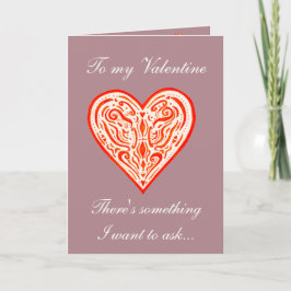 Valentinesen att gifta sig mig förslagkortet kort