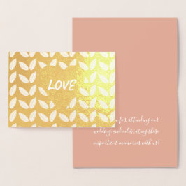 Valentinesen Kärlek i Botanias Bröllop firande Folierat Kort