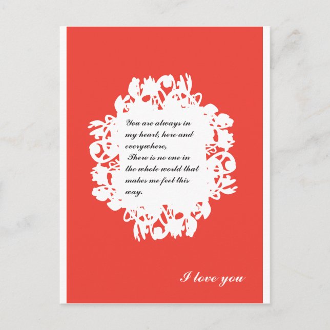 valentineser-12 helg vykort (Framsida)