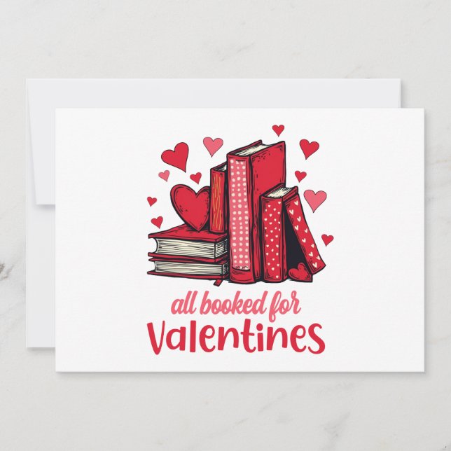 Valentineser alla bokade för Valentines Bok Älskar Inbjudningar (Framsida)