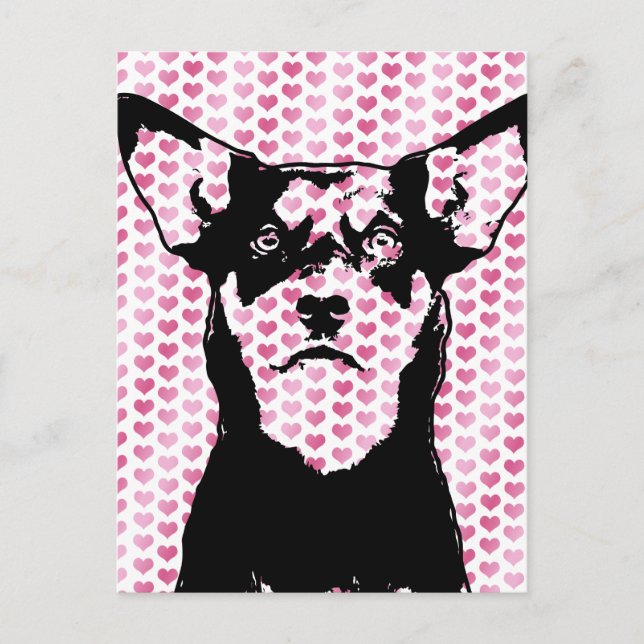 Valentineser - Australian Kelpie Silhouette - Yash Helg Vykort (Framsida)