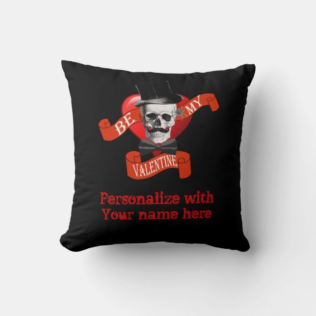 Valentineser av roantiskt gett eller steampunk kudde (Framsida)