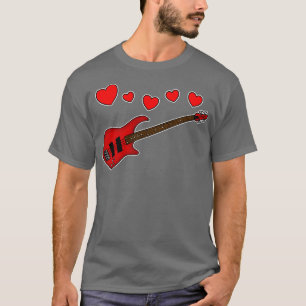Valentineser Bass Guitar Bassistance Bröllop Music T Shirt