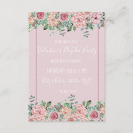 Valentineser Blommigt Party Stil inbjudningar