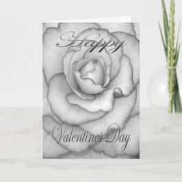 Valentineser Blomvitt och svart Helgkort