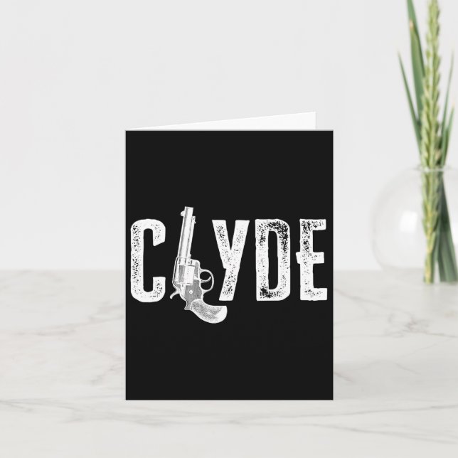 Valentineser Bonnie Clyde Matching Couple Kärlek T Kort (Framsida)