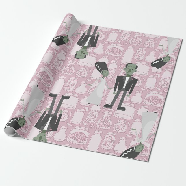 valentineser brude frankenstein monster presentpapper (Utrullad)
