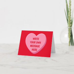 VALENTINESER CANDY HEART ANPASSADE PHRASE KORT