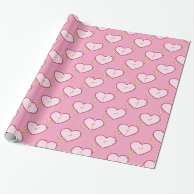 Valentineser Candy Hearts Gift Wrapping papper Presentpapper (Utrullad)