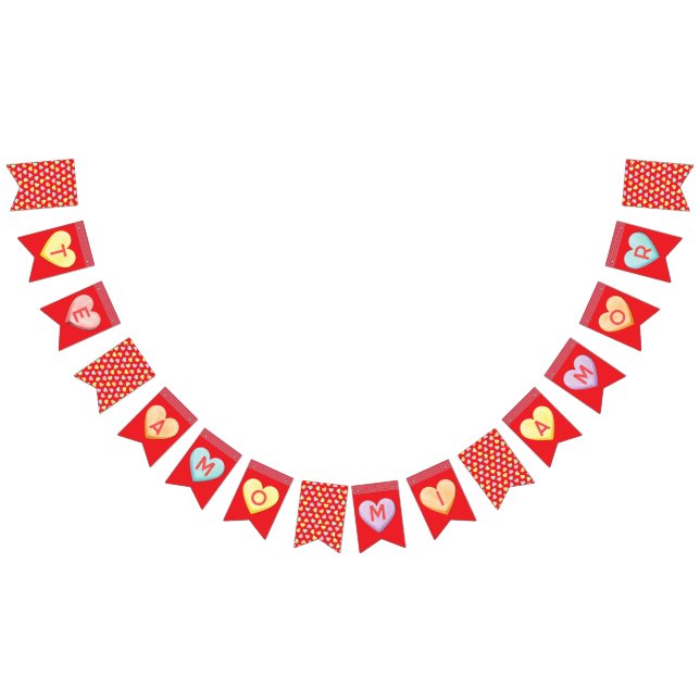Valentineser Candy Te Amo Mi Amore bunting banner Vimplar (Alla)