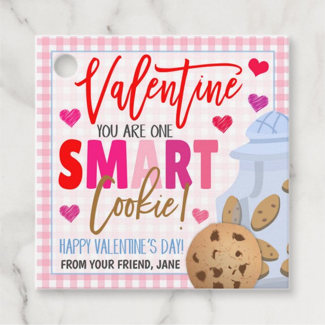 Valentineser Cookie Gift-Märkre Gåvor Etiketter (Framsida)