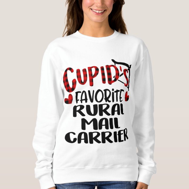 Valentineser Cupid Favorite Rural Mail Carrier Buf T Shirt (Framsida)