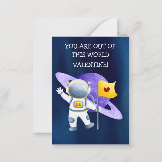 Valentineser för barnklassrum anteckningskort (Framsida)