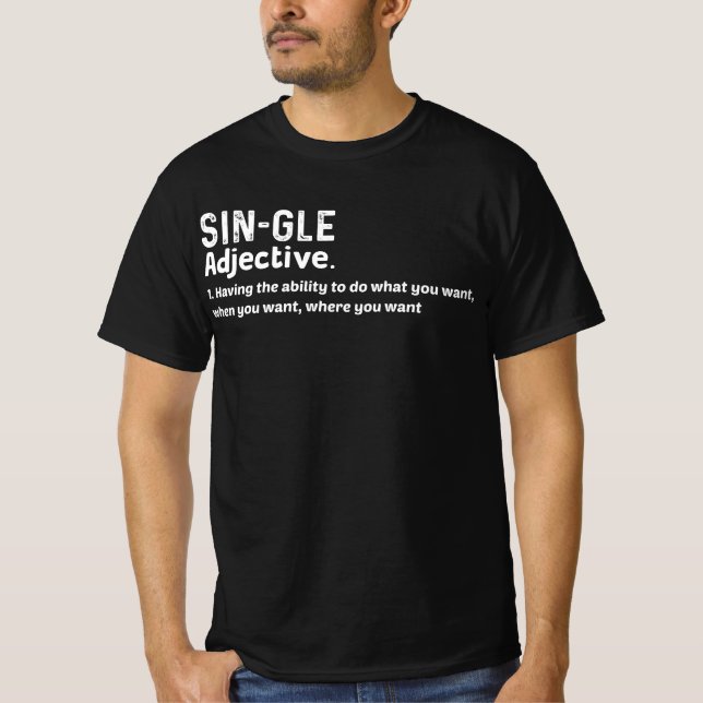 Valentineser för enkelriktad medvetenhet om single t shirt (Framsida)