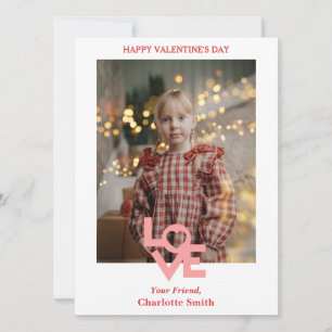 Valentineser för enkla Kärlek-fotoklassrum i Elega Julkort