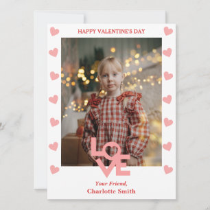 Valentineser för enkla Kärlek-fotoklassrum i Elega Julkort