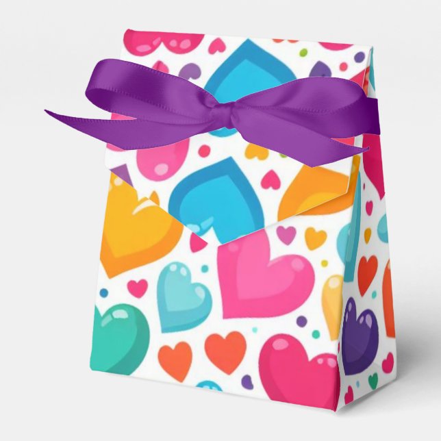 Valentineser för färgstarka regnbågslangar presentaskar (Framsidan Sidan)