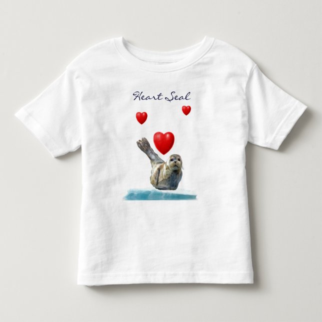 VALENTINESER FÖR HJÄRTASSEAL VALP Animal-Älskare B Tee Shirt (Framsida)