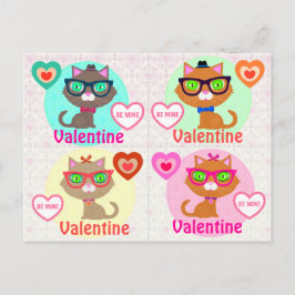 valentineser för hylsor till Coola Katt Helg Vykort