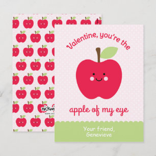 Valentineser för klassen Cute Apple Helg Vykort