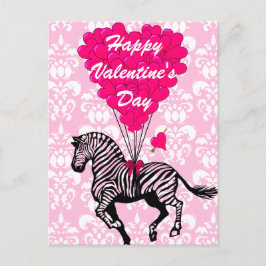 Valentineser för roligt zebra-barn helg vykort