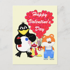 Valentineser för tecknader helg vykort