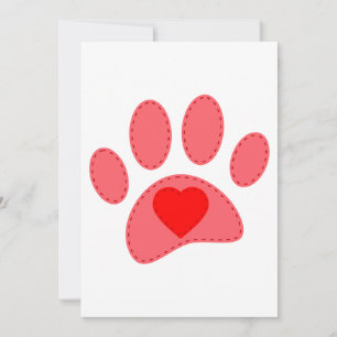 Valentineser för utskrift av texturerad Hund Inbjudningar