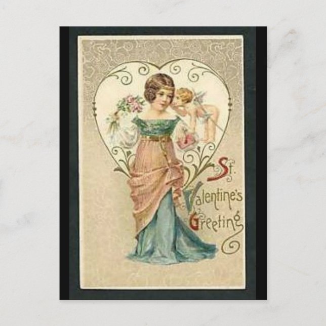 Valentineser för vintage helg vykort (Framsida)