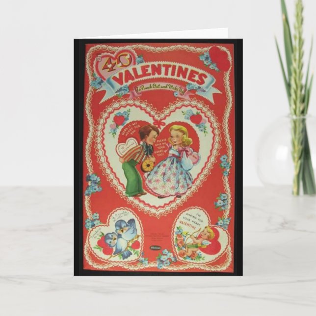 Valentineser för vintage helgkort (Framsida)