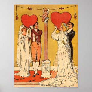 Valentineser för vintage poster