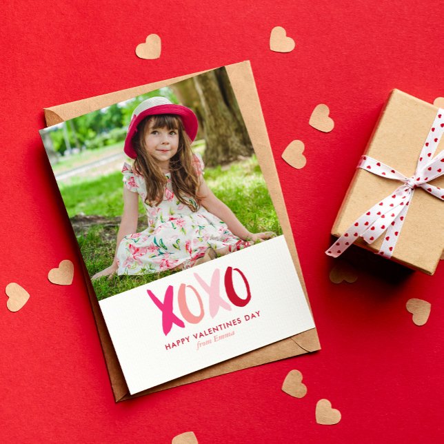 Valentineser för XOXO Ord Search-spel i fotoklassr Anteckningskort (Skapare uppladdad)