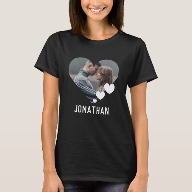 Valentineser Foto på Personligen Anpassningsbar me T Shirt (Framsida)