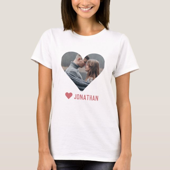 Valentineser Foto på Personligen Anpassningsbar me T Shirt (Framsida)