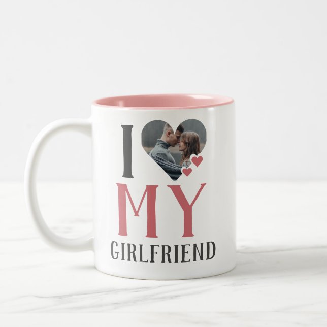 Valentineser Foto på Personligen Anpassningsbar me Två-Tonad Mugg (Vänster)