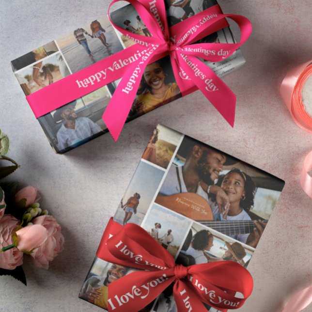 Valentineser Fotokollage | Personlig 10 Foto Presentpapper (Skapare uppladdad)