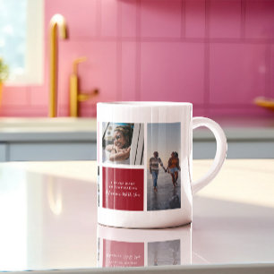 Valentineser Fotokollage Personlig 6 Foto Kaffemugg