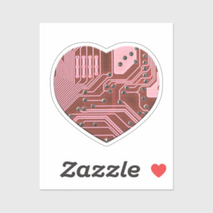 Valentineser från Red Heart Circuit Board Klistermärken