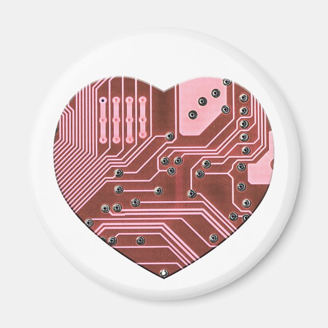 Valentineser från Red Heart Circuit Board Magnet (Framsidan)