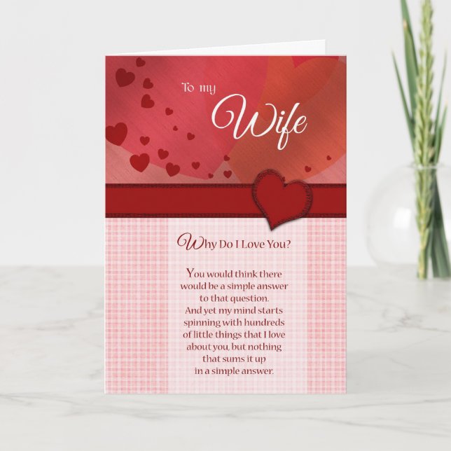 Valentineser - fru, varför kärlekar jag dig? helgkort (Framsida)